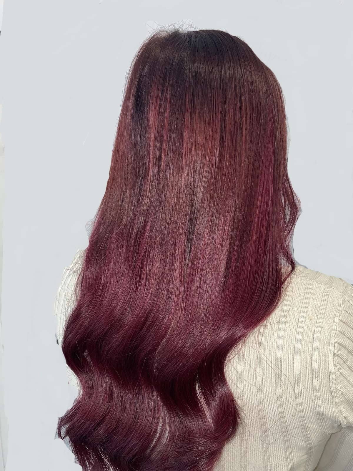 REMY VIRGIN FILIPINO I TIP EXTENSIONS 1G MICRO RING 99J DARK RED