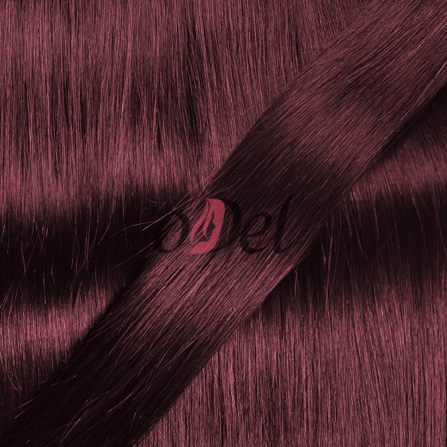 REMY VIRGIN FILIPINO I TIP EXTENSIONS 1G MICRO RING 99J DARK RED