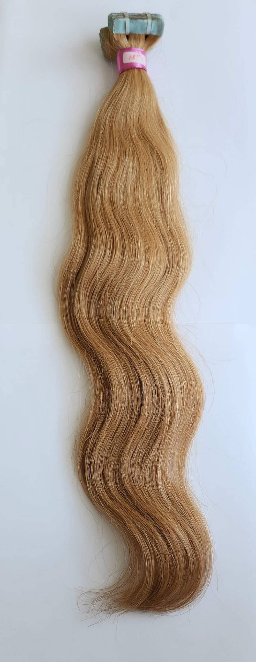 REMY INDIAN HAIR TAPE IN EXTENSIONS 27 STRAWBERRY BLONDE